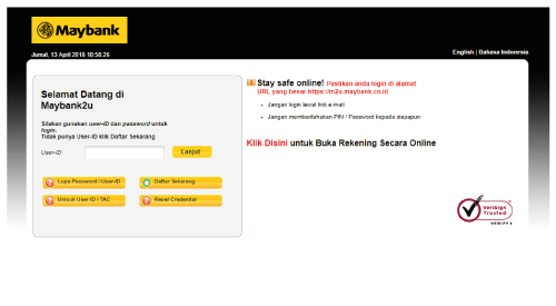 Registrasi Maybank2u