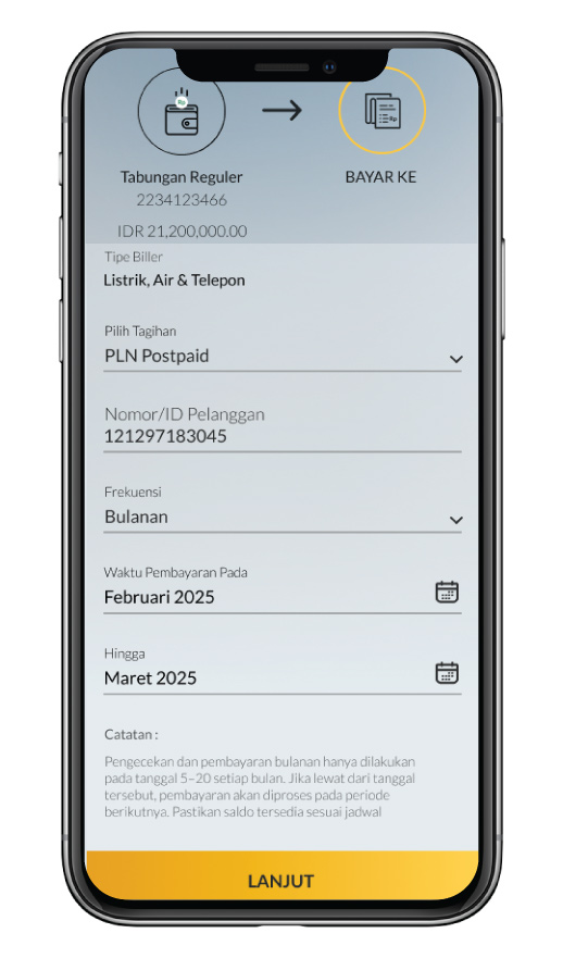 Recurring Payment PLN Postpaid