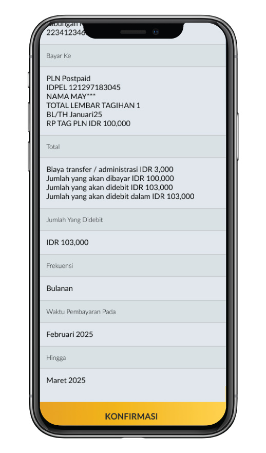 Recurring Payment PLN Postpaid