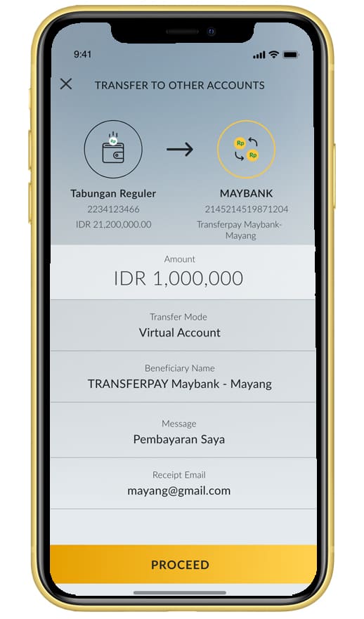 How to make a Virtual Account Transfer via M2U ID App