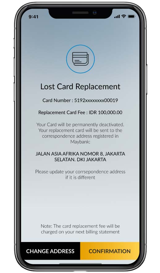 Penggantian Kartu Kredit Yang Hilang