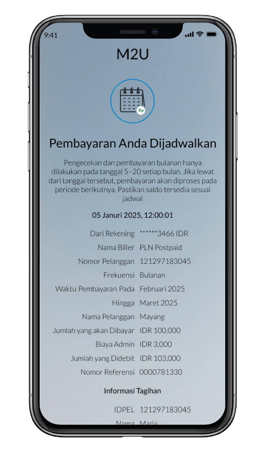 Recurring Payment PLN Postpaid