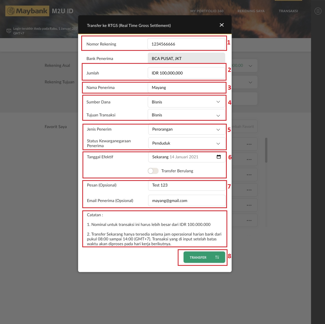 RTGS M2U ID Web Guide